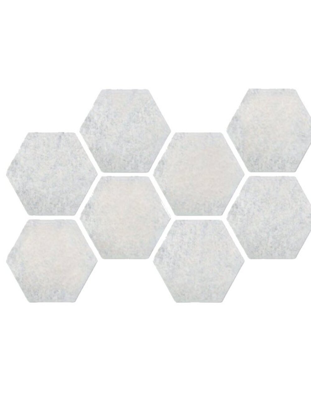 12-Pack Hexagon Felt Bulletin Board Tiles – Heather Gray – 7.5”